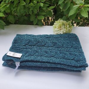 Ann Taylor Factory Scarf Emerald Green Chenille
